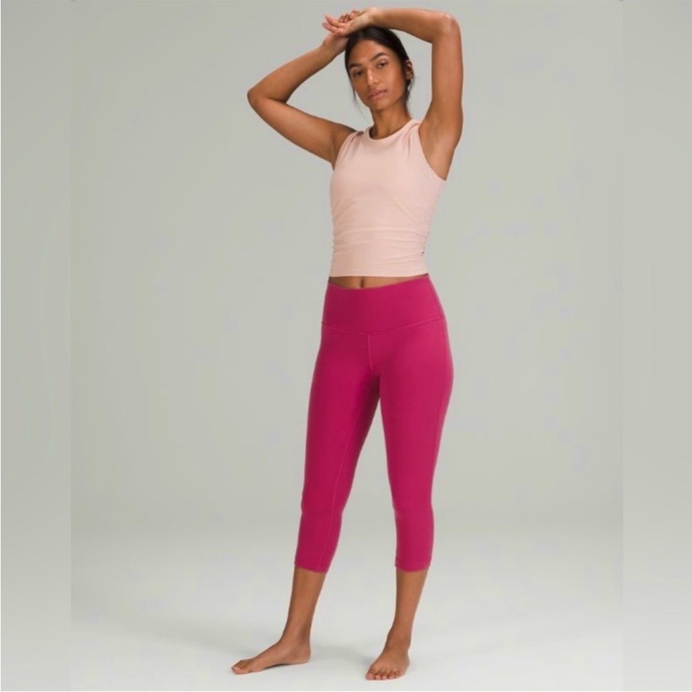 BOGO! Lululemon Align High Rise Crop 23" Leggings Pink Lychee Size 14